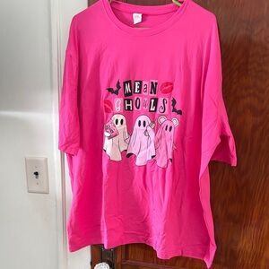 Hot Pink 'Mean Ghouls' Short Sleeve Tee